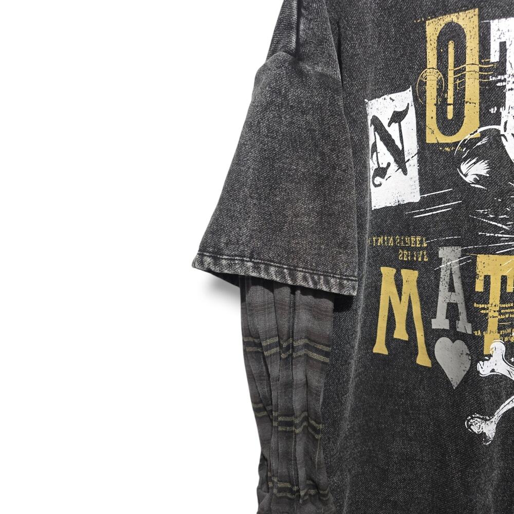 Hot Topic women's Nothing Matters Flannel Twofer Hoodie Dress - Picture 2 of 8
